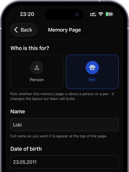 Fill the form