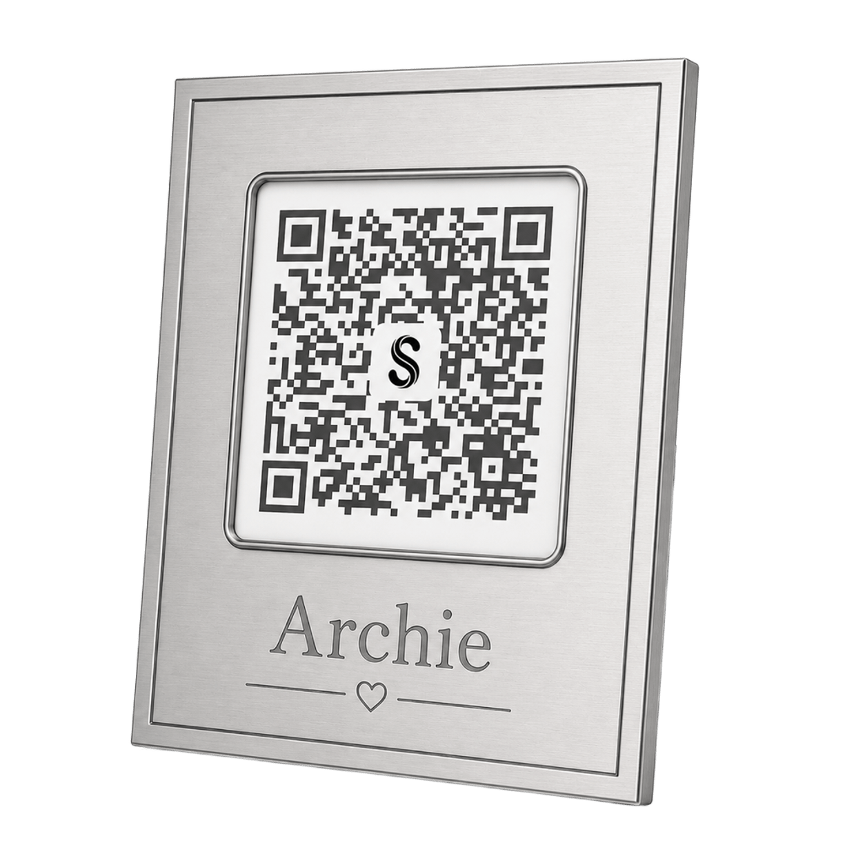 Memory Page QR code framed at home